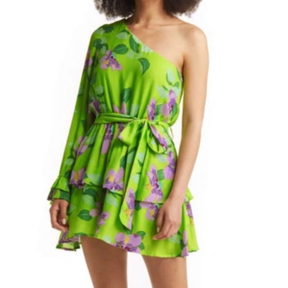 D43 BTFL-Life Floral Print One Shoulder Romper Size M